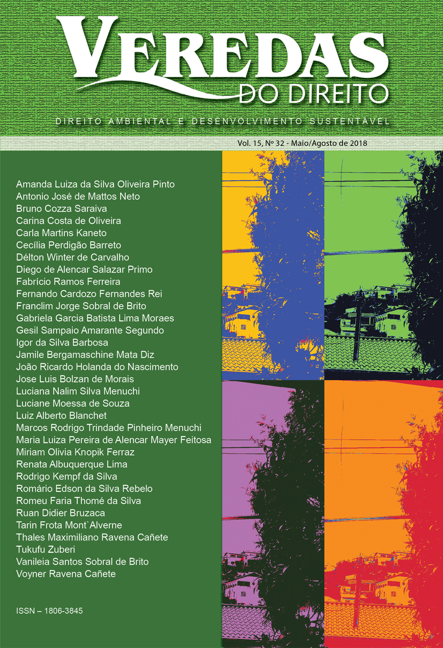 v. 8 n. 16 (2011): Veredas do Direito – Direito Ambiental e Desenvolvimento  Sustentável